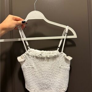 Abercrombie & Fitch Smocked Crop Top